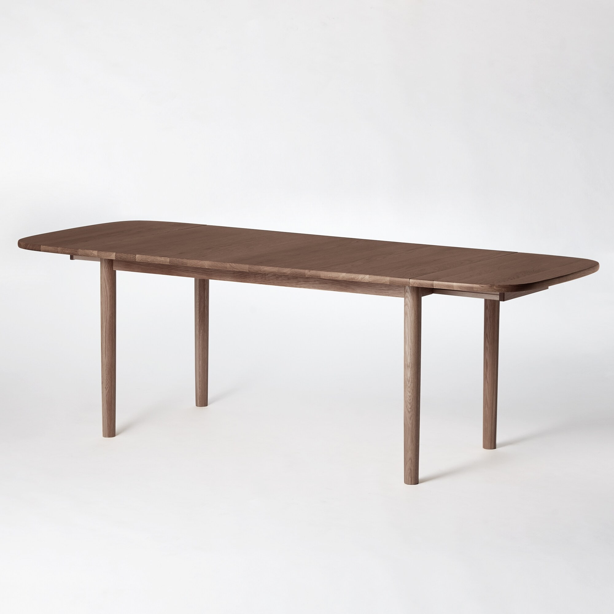 木製エクステンションテーブル／１４０－２２０ｃｍ／楕円／ウォールナット材