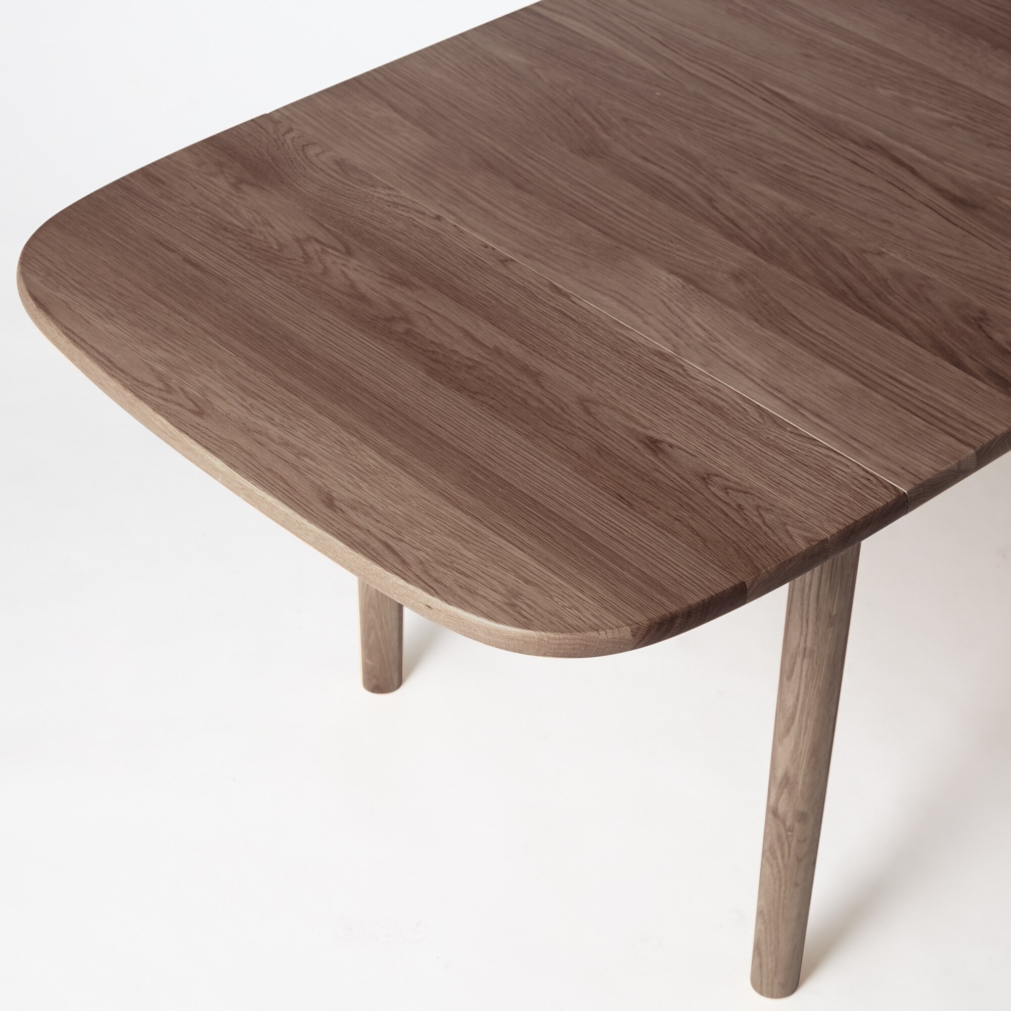 木製エクステンションテーブル／１４０－２２０ｃｍ／楕円／ウォールナット材