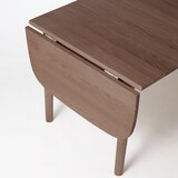 木製エクステンションテーブル／１４０－２２０ｃｍ／楕円／ウォールナット材