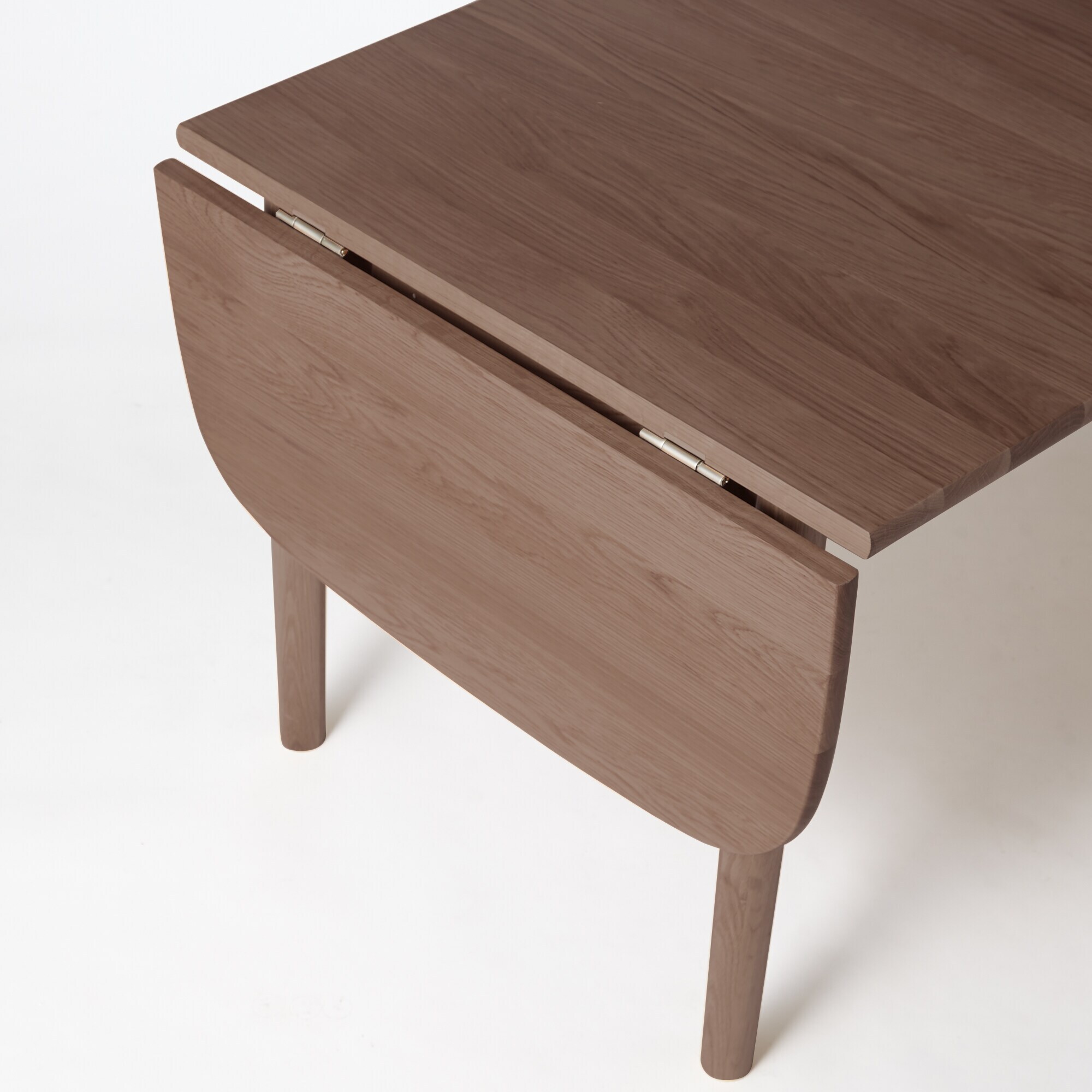 木製エクステンションテーブル／１４０－２２０ｃｍ／楕円／ウォールナット材