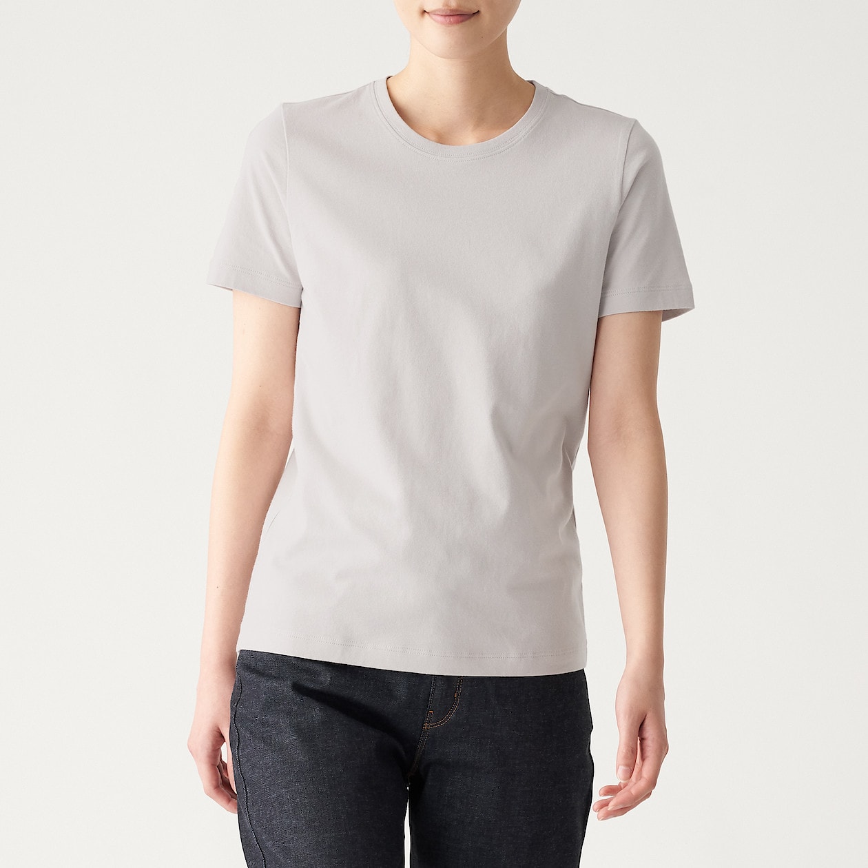 インド綿天竺編みクルーネック半袖tシャツ 婦人m ライトシルバーグレー Tシャツ カットソー 半袖 婦人 レディース 通販 無印良品 インド綿天竺編みクルーネック半袖tシャツ 婦人m ライトシルバーグレー Tシャツ カットソー 半袖 婦人 レディース 通販 無印良品