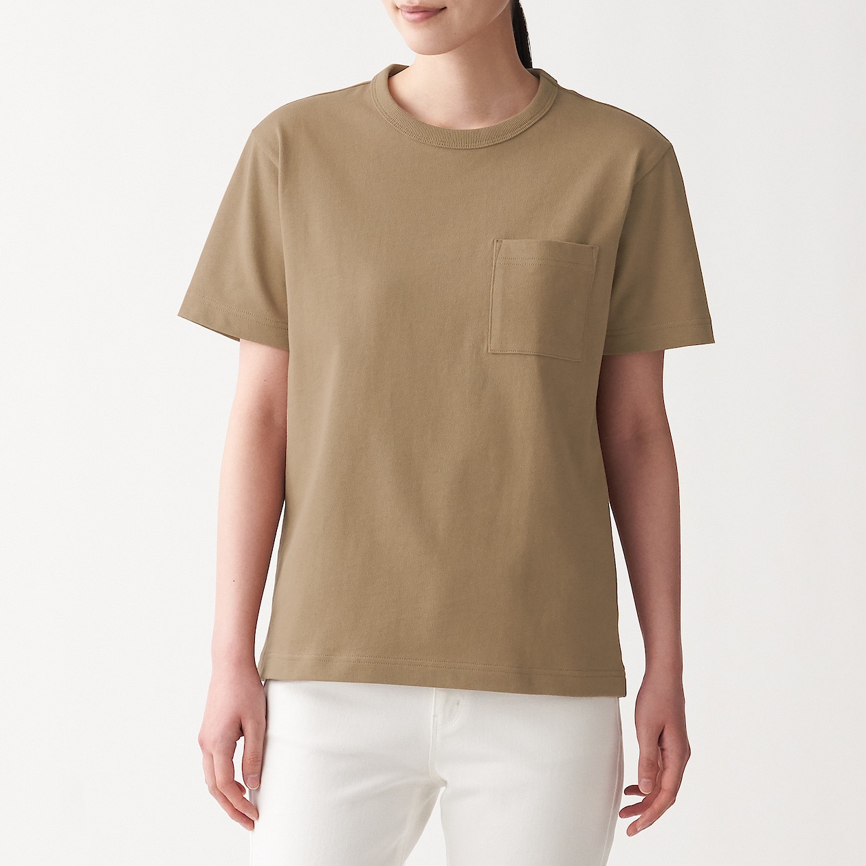 太番手天竺編みクルーネック半袖tシャツ 婦人xl スモーキーブラウン 通販 無印良品 太番手天竺編みクルーネック半袖tシャツ 婦人xl スモーキーブラウン 通販 無印良品