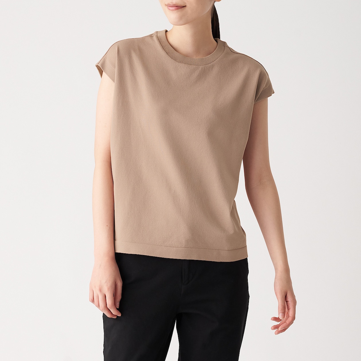 丈夫で 洗えるニットtシャツ 婦人l ベージュ Tシャツ カットソー 半袖 婦人 レディース 通販 無印良品 丈夫で 洗えるニットtシャツ 婦人l ベージュ Tシャツ カットソー 半袖 婦人 レディース 通販 無印良品