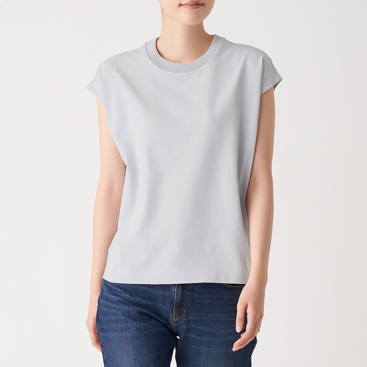 丈夫で 洗えるニットｔシャツ 婦人ｍ ライトシルバーグレー セーター ニット 婦人 レディース 通販 無印良品