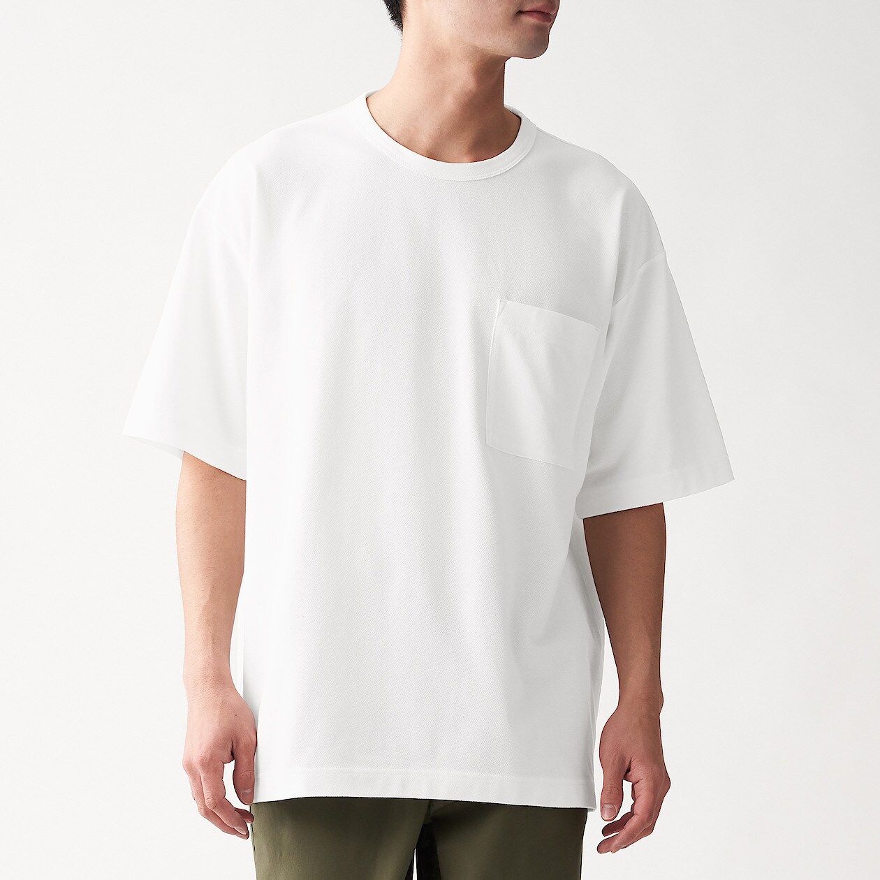 鹿の子編みビッグシルエットｔシャツ ｓ ｍ 白 ｔシャツ カットソー 半袖 紳士 メンズ 通販 無印良品