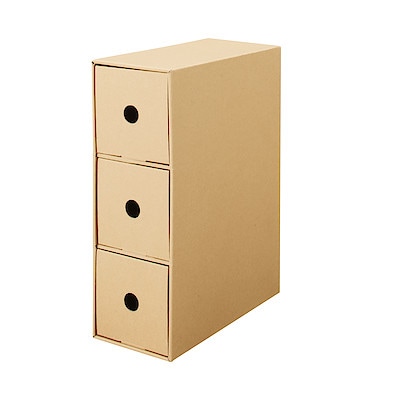 ダンボール収納ボックス ３段 ａ４サイズ用 ファイルボックス 通販 無印良品