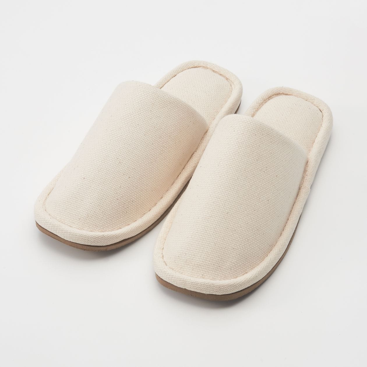 綿バスケット織足底ＥＶＡ左右のないスリッパ・ＸＬ／生成 ＸＬ／２６．５～２８ｃｍ用 | 通販 | 無印良品