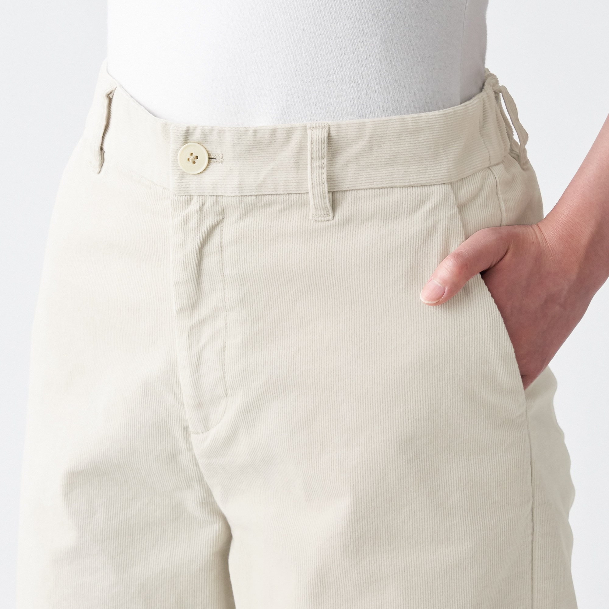 ストレッチコーデュロイワイドパンツ