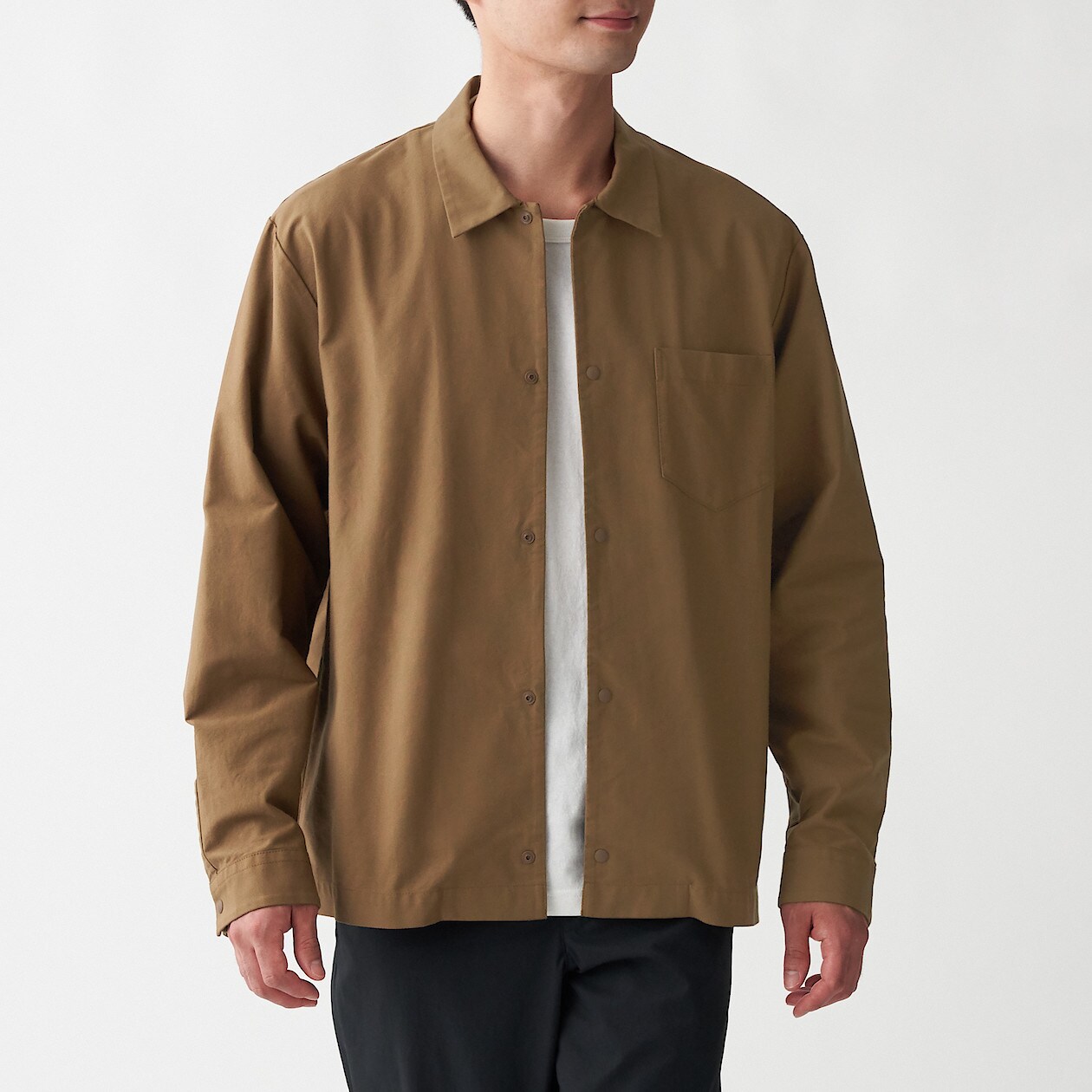 洗いざらしオックスボックスシルエットシャツ 欧米サイズ 紳士ｓ ブラウン アウトレット トップス 紳士 メンズ 通販 無印良品
