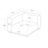 ユニットソファ本体アーム付
