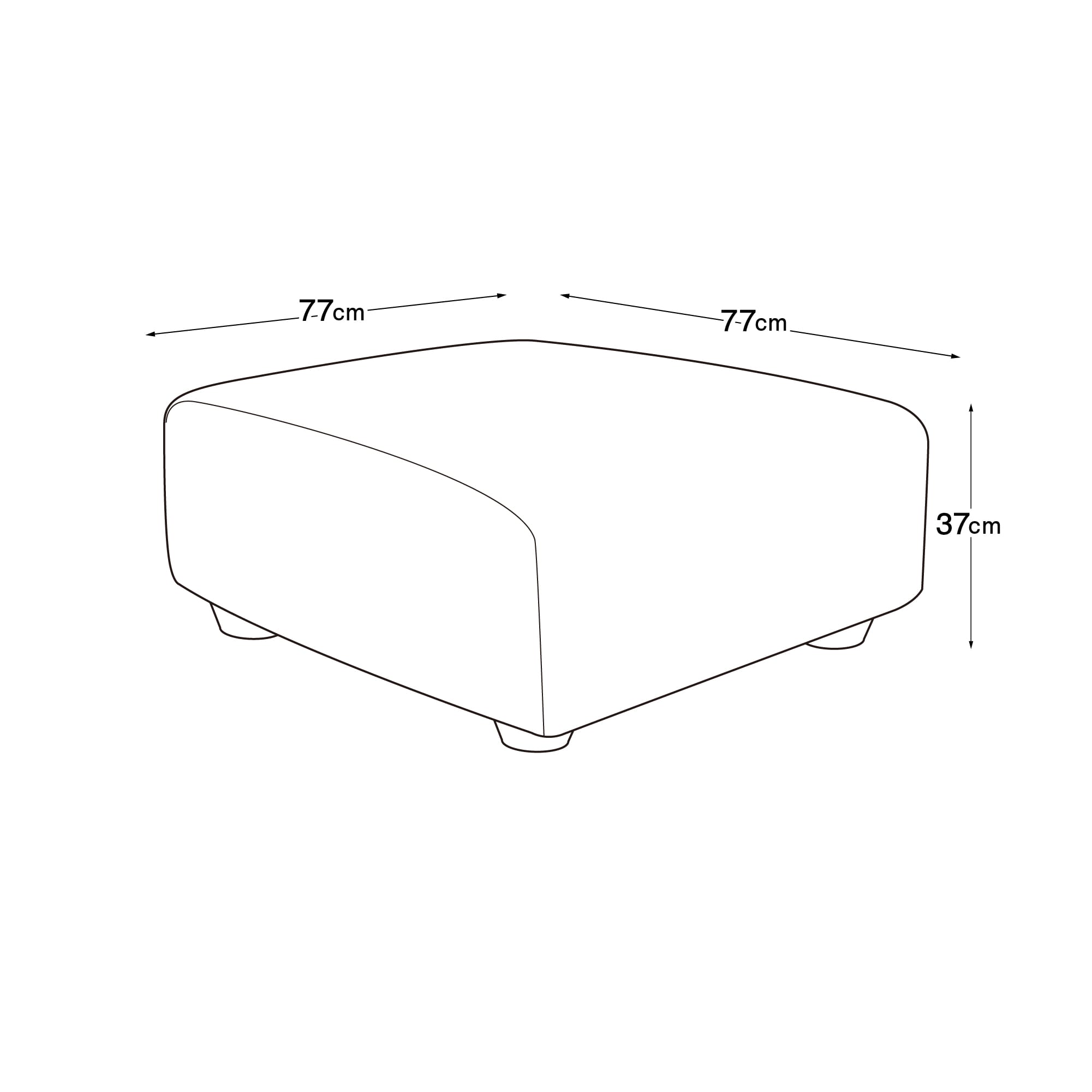 ユニットソファ本体オットマン