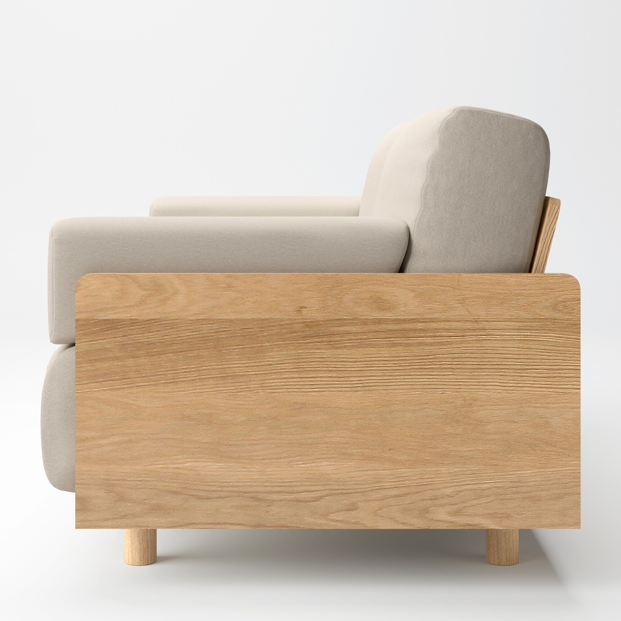 木製ソファフレーム用洗いざらし綿帆布カバー