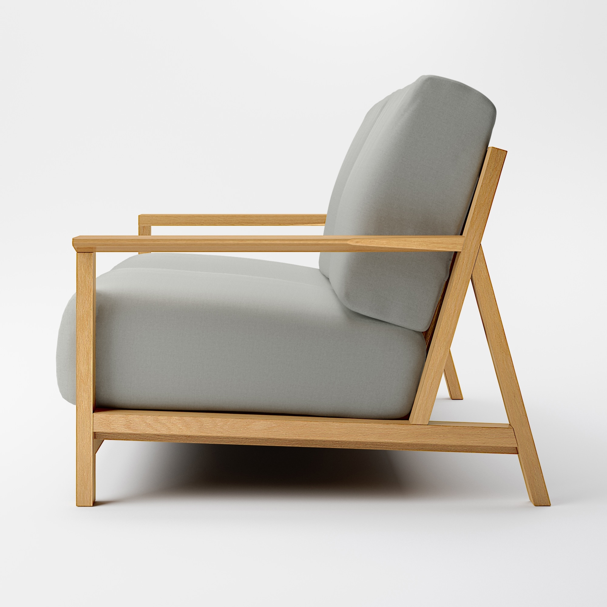 ソファ本体木製フレーム　綿帆布カバー