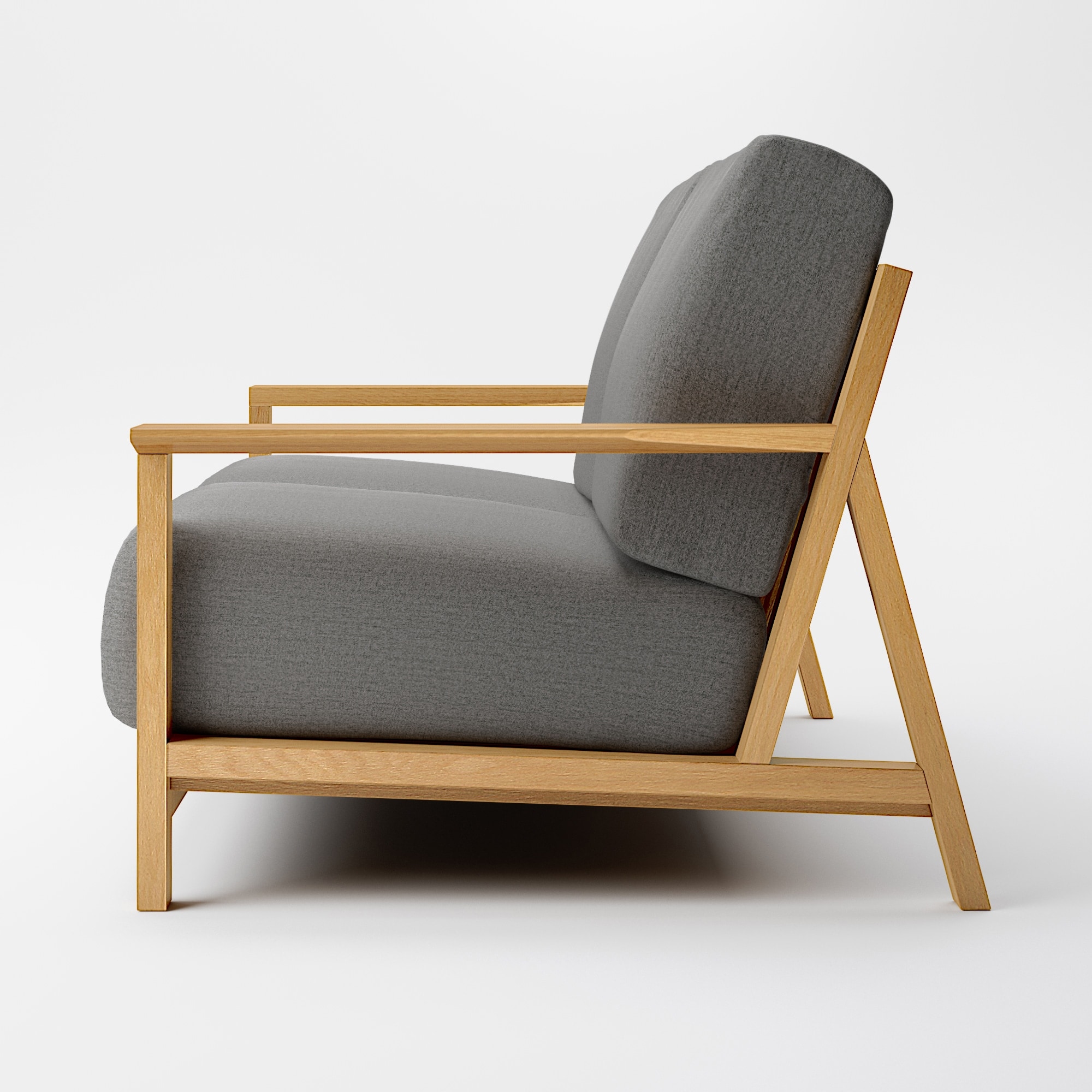 ソファ本体木製フレーム　綿帆布カバー