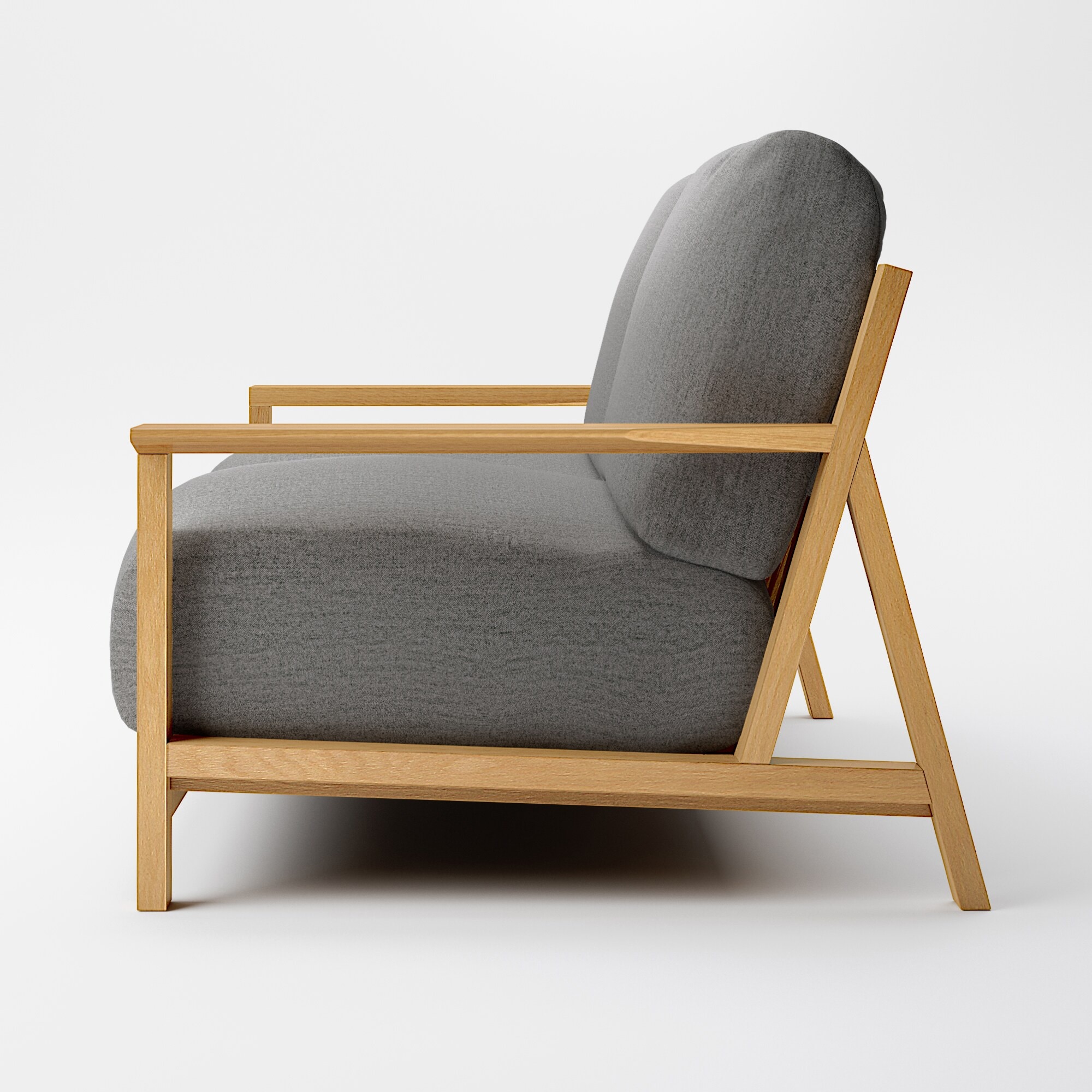 ソファ本体木製フレーム　綿帆布カバー