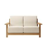 ソファ本体木製フレーム　綿麻バスケット織カバー