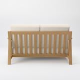 ソファ本体木製フレーム　綿麻バスケット織カバー