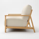 ソファ本体木製フレーム　綿麻バスケット織カバー