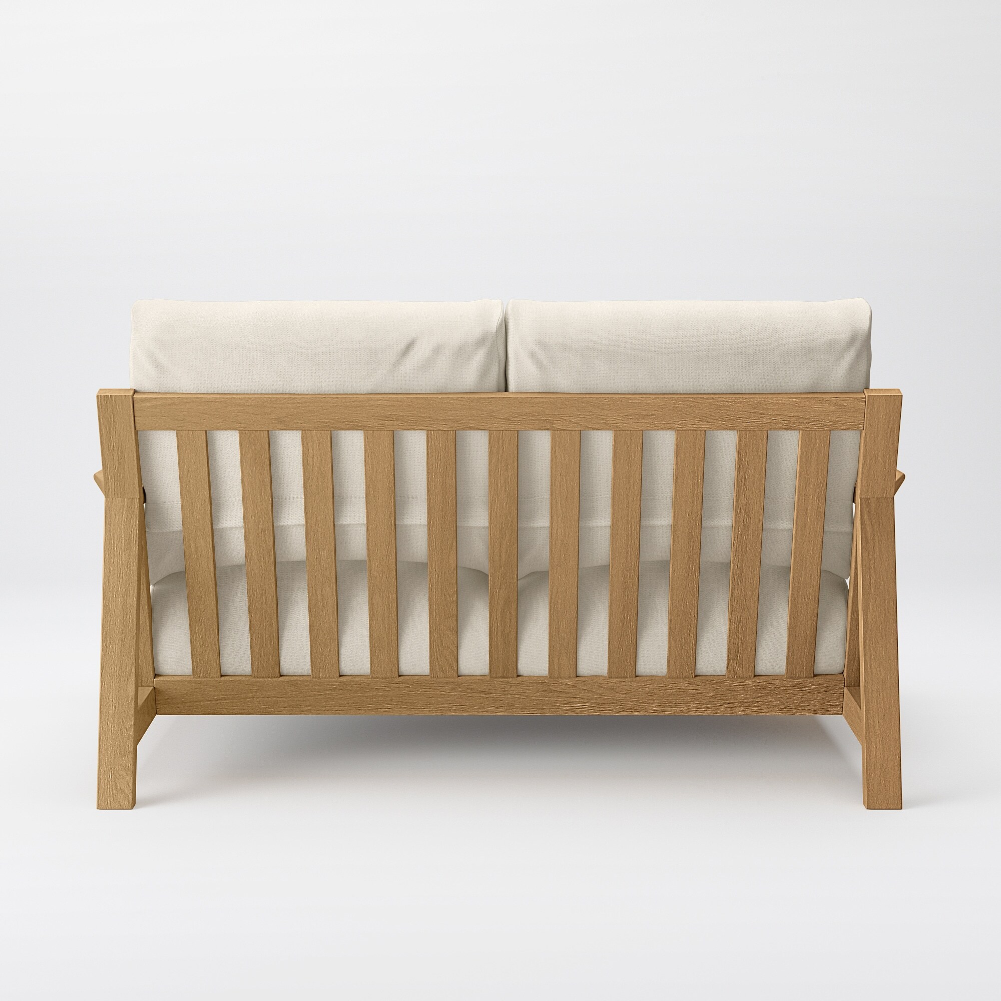 ソファ本体木製フレーム　綿麻バスケット織カバー