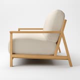 ソファ本体木製フレーム　綿麻バスケット織カバー