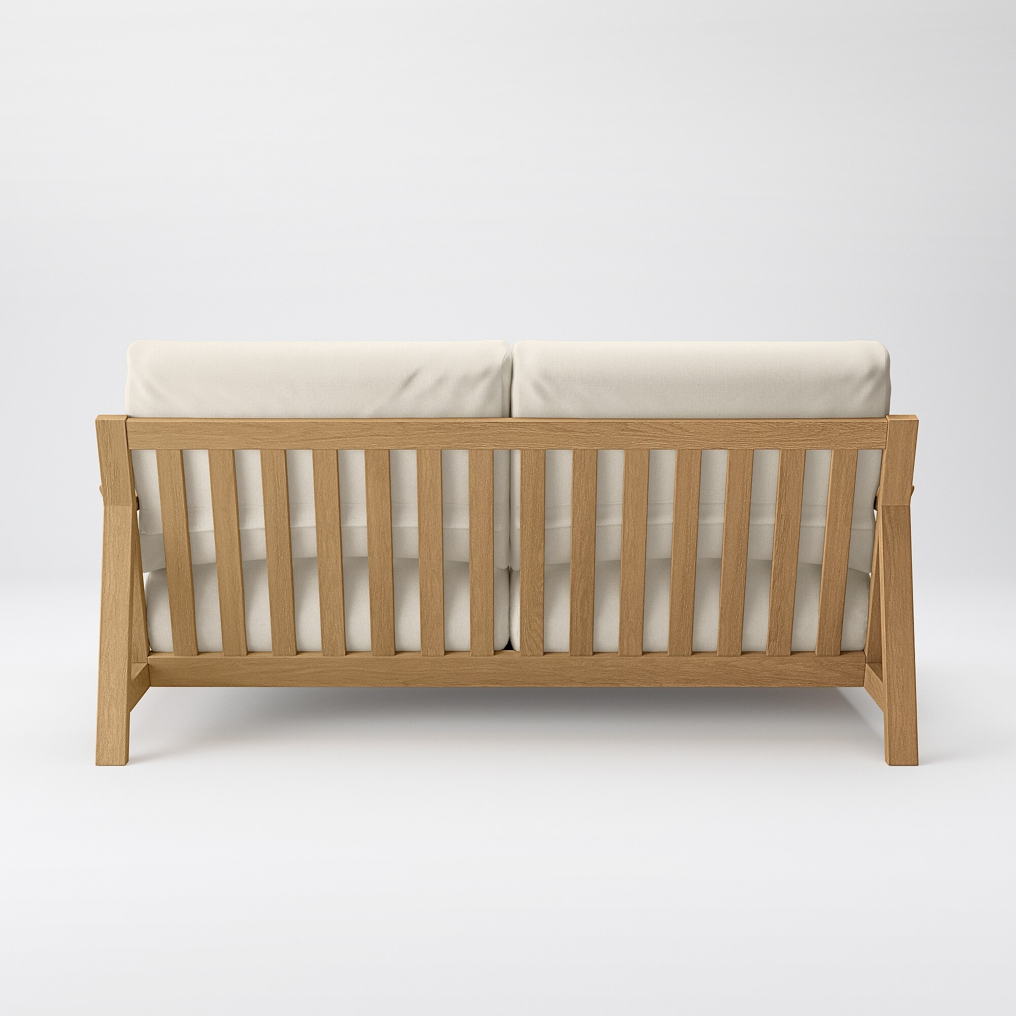 ソファ本体木製フレーム　綿麻バスケット織カバー