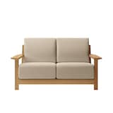 ソファ本体木製フレーム　綿麻バスケット織カバー