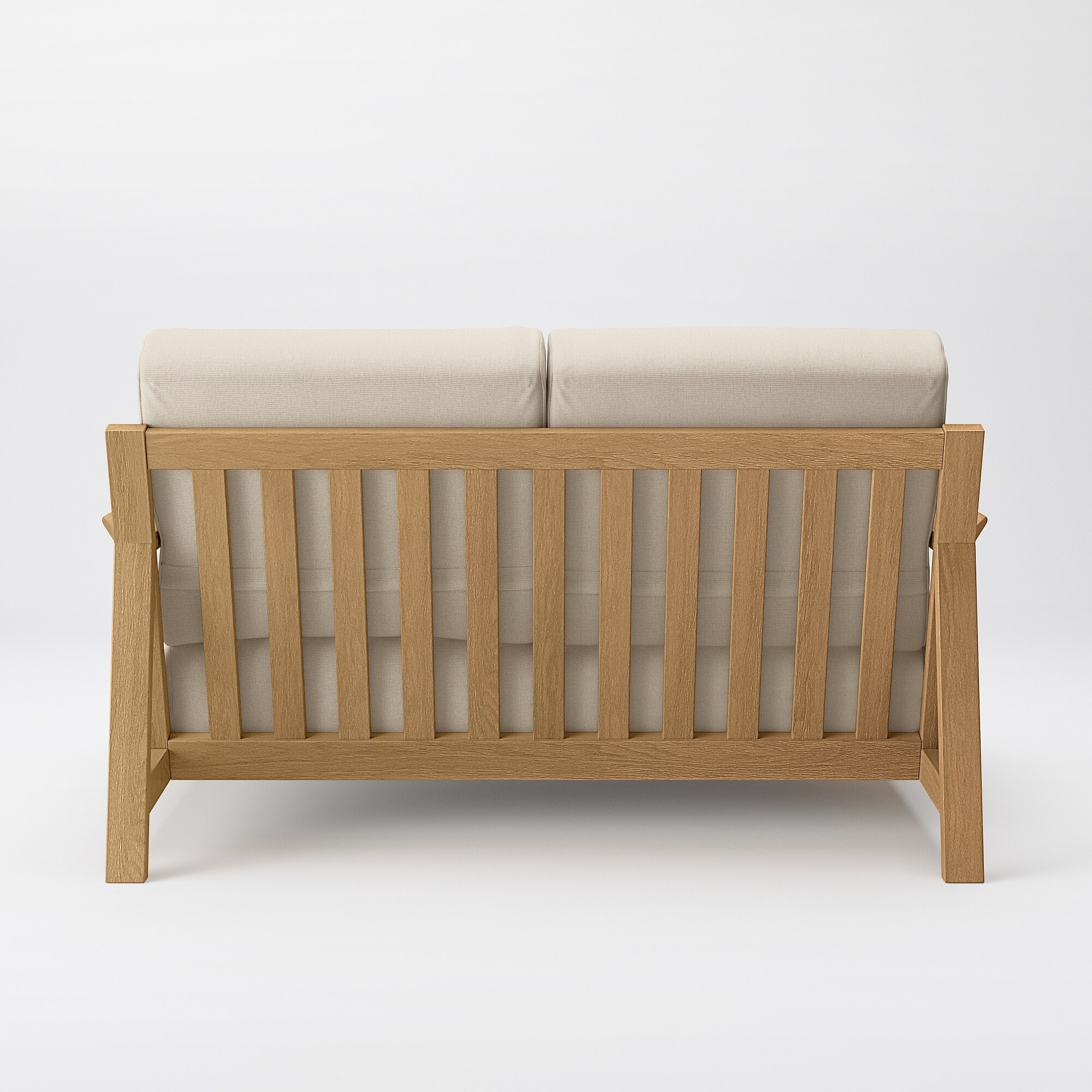 ソファ本体木製フレーム　綿麻バスケット織カバー