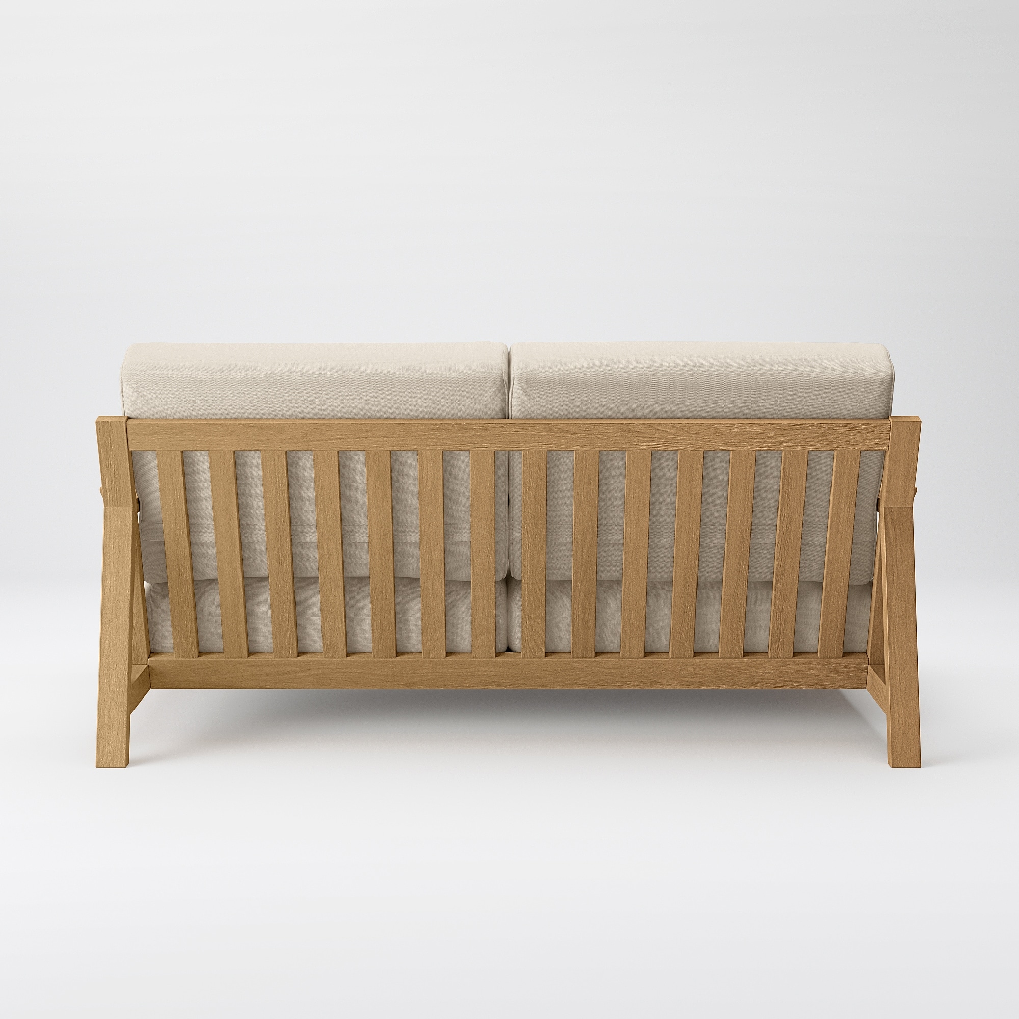 ソファ本体木製フレーム　綿麻バスケット織カバー