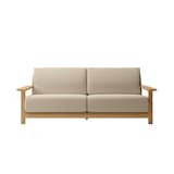 ソファ本体木製フレーム　綿麻バスケット織カバー