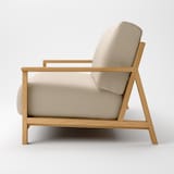 ソファ本体木製フレーム　綿麻バスケット織カバー