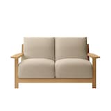 ソファ本体木製フレーム　綿麻バスケット織カバー