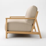 ソファ本体木製フレーム　綿麻バスケット織カバー