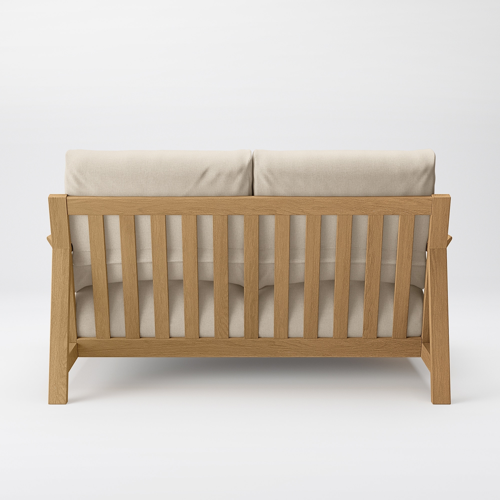 ソファ本体木製フレーム　綿麻バスケット織カバー