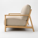 ソファ本体木製フレーム　綿麻バスケット織カバー