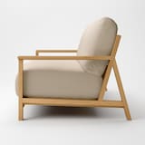 ソファ本体木製フレーム　綿麻バスケット織カバー