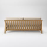 ソファ本体木製フレーム　綿麻バスケット織カバー