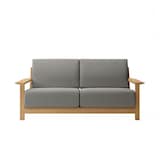 ソファ本体木製フレーム　綿麻バスケット織カバー