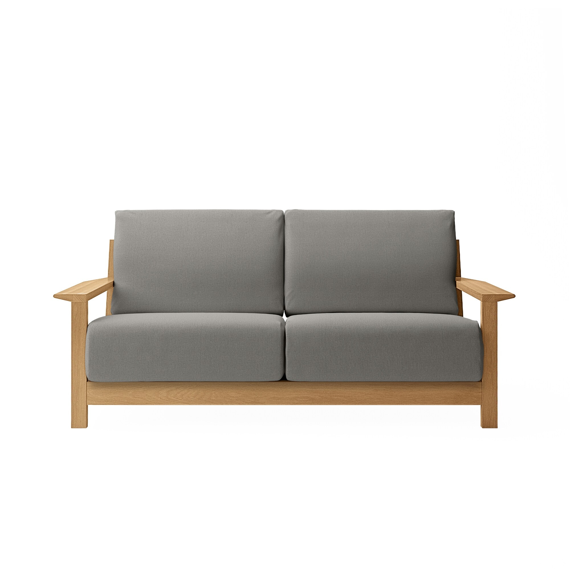 ソファ本体木製フレーム　綿麻バスケット織カバー