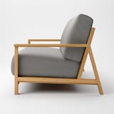 ソファ本体木製フレーム　綿麻バスケット織カバー