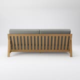 ソファ本体木製フレーム　綿麻バスケット織カバー