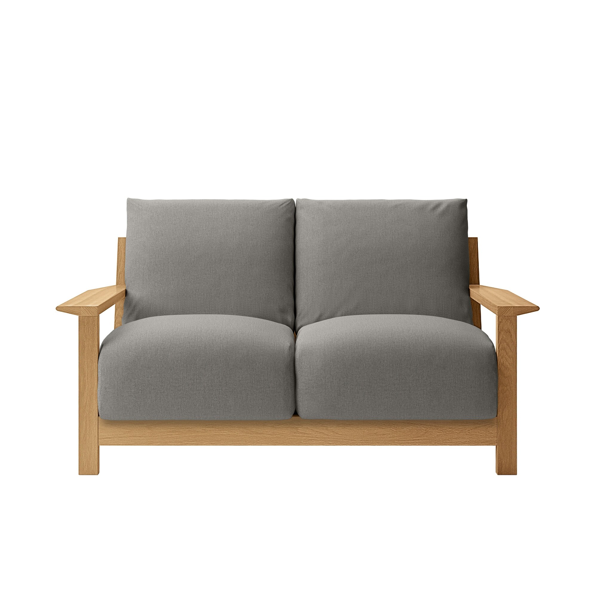 ソファ本体木製フレーム　綿麻バスケット織カバー