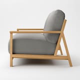 ソファ本体木製フレーム　綿麻バスケット織カバー