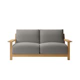 ソファ本体木製フレーム　綿麻バスケット織カバー