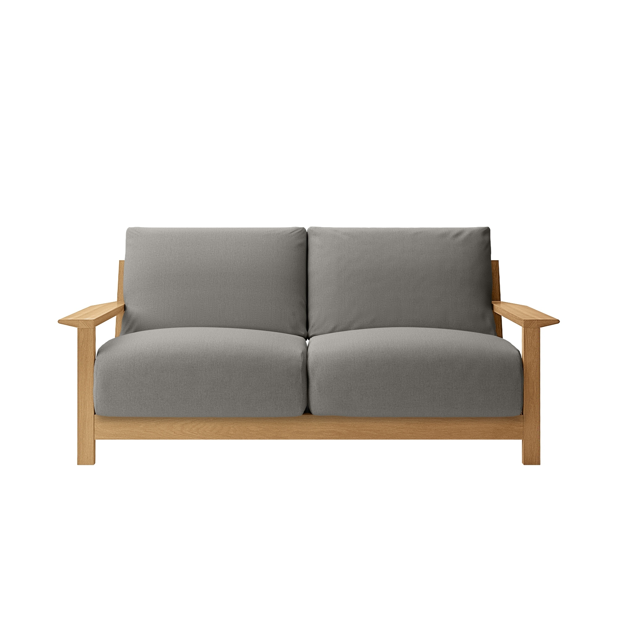 ソファ本体木製フレーム　綿麻バスケット織カバー