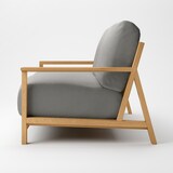 ソファ本体木製フレーム　綿麻バスケット織カバー