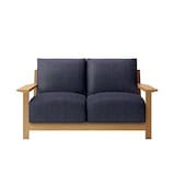 ソファ本体木製フレーム　綿デニムカバー