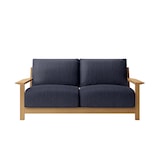 ソファ本体木製フレーム　綿デニムカバー