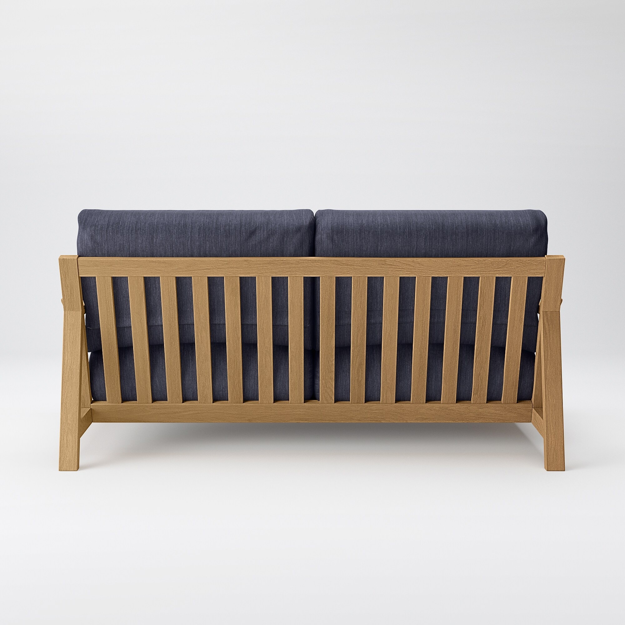 ソファ本体木製フレーム　綿デニムカバー