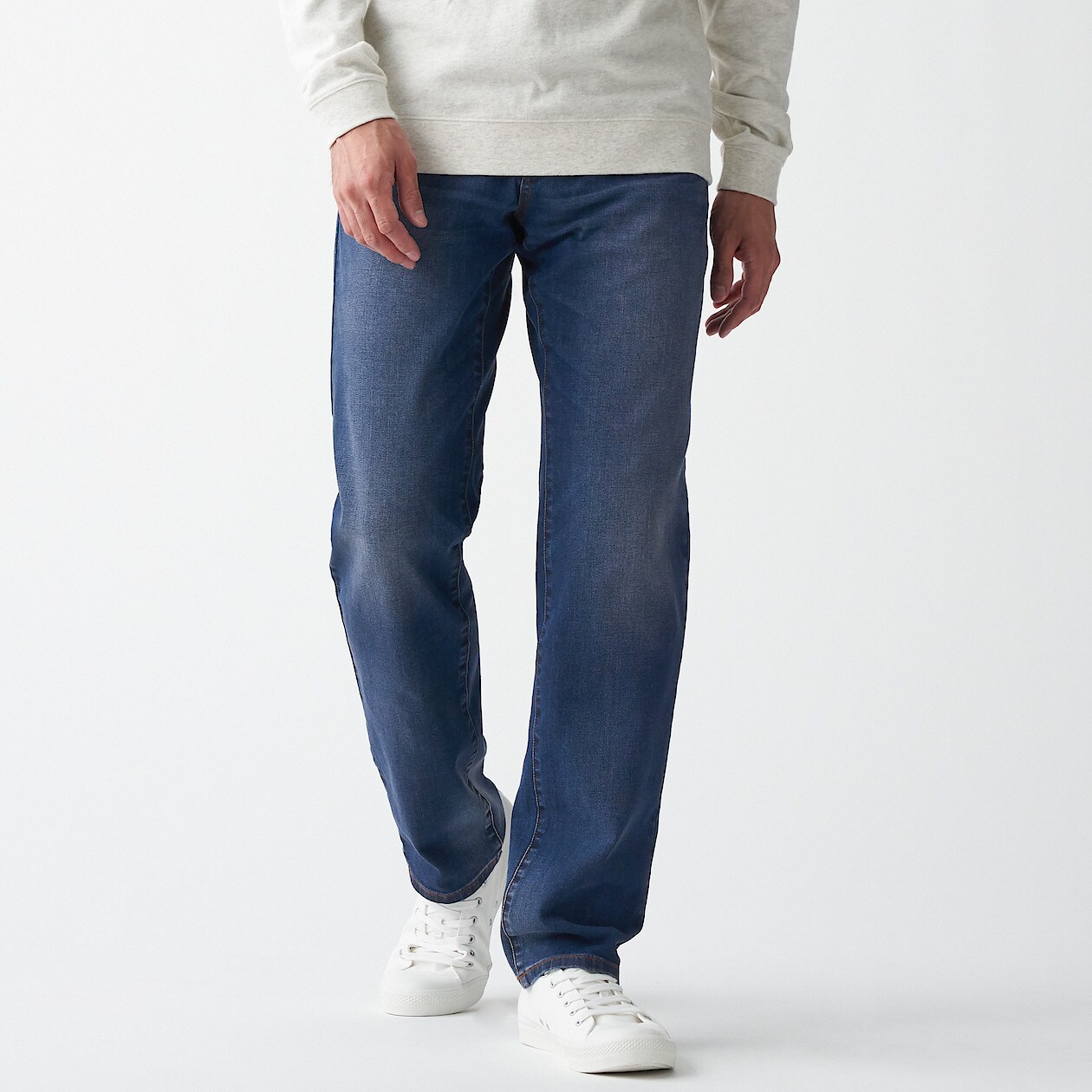 縦横ストレッチデニムストレート 股下８６ｃｍ 欧米サイズ 紳士２９ ７３ ５ｃｍ インディゴブル パンツ 紳士 メンズ 通販 無印良品