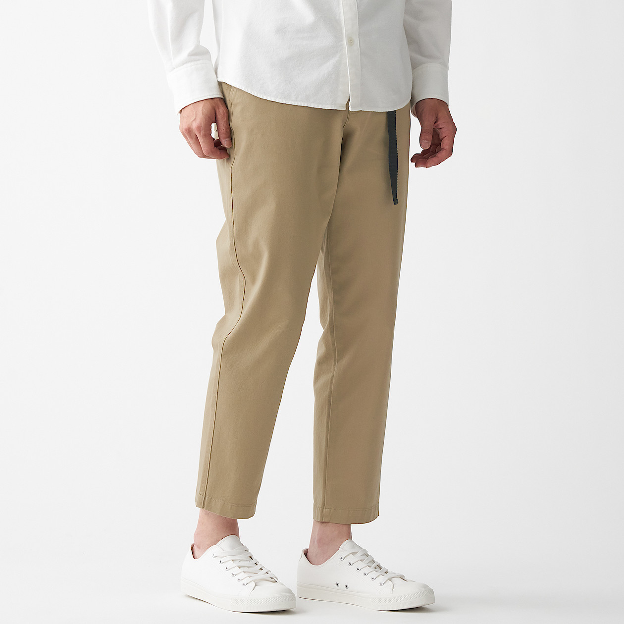 縦横ストレッチ チノテーパードパンツ 紳士ｌ ベージュ パンツ 紳士 メンズ 通販 無印良品